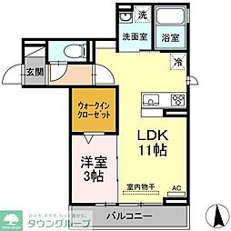 名古屋市営東山線 本陣駅 徒歩4分の賃貸アパート 1階1LDKの間取り