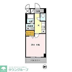 名古屋市営東山線 本陣駅 徒歩3分の賃貸マンション 5階1Kの間取り