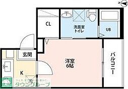 名古屋市営名港線 日比野駅 徒歩12分の賃貸アパート 3階1Kの間取り