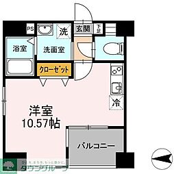 グランデューク東別院crea ワンルームの間取図画像