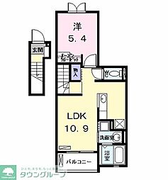 アリビエ1 1LDKの間取図画像