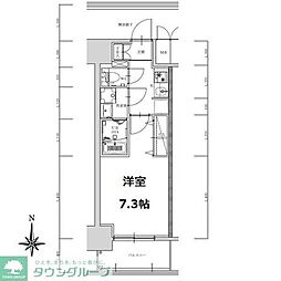 名古屋市営東山線 亀島駅 徒歩2分の賃貸マンション 7階1Kの間取り