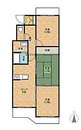 シャトー春山 3LDKの間取図画像
