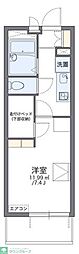 レオパレスクレストール35 1Kの間取図画像