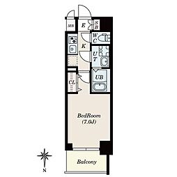 S-RESIDENCE名駅North2 1Kの間取図画像