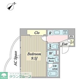 名古屋市営鶴舞線 大須観音駅 徒歩1分の賃貸マンション 4階1Kの間取り