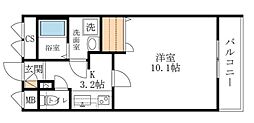 フェリーチェ 1Kの間取図画像
