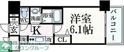 プレサンスTHEMOTOYAMA 1Kの間取図画像