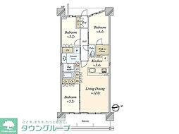 パークホームズLaLa名古屋みなとアクルス 3LDKの間取図画像