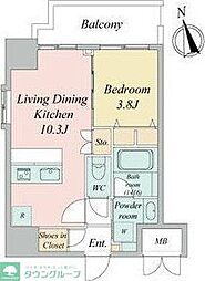 名古屋市中区門前町マンション 1LDKの間取図画像
