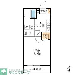 メゾン・リュミエール 1Kの間取図画像