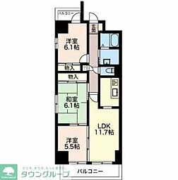 JR東海道本線 名古屋駅 徒歩4分の賃貸マンション 6階3LDKの間取り