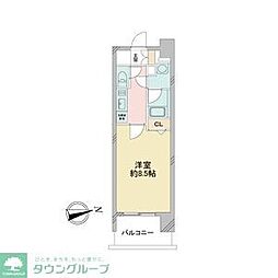 ルクレ新栄レジデンス 1Kの間取図画像