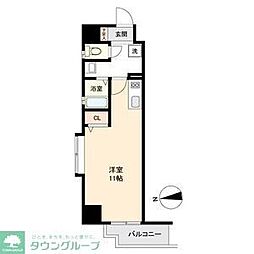 HF名駅北レジデンスWEST ワンルームの間取図画像