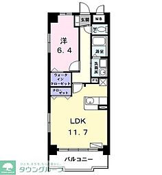 ファミール大山 1LDKの間取図画像