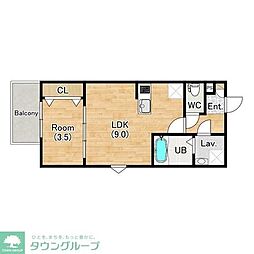 (仮称)ジーメゾン桜山エルフィーナ 1LDKの間取図画像