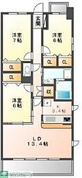 グラン・アベニュー名駅南 2SLDKの間取図画像