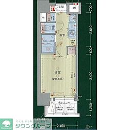 プレサンスSAKAE白川公園 ワンルームの間取図画像