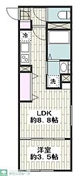 LUORE名古屋駅NORTH 1LDKの間取図画像