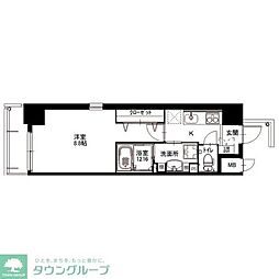 カトルセゾン金山 1Kの間取図画像