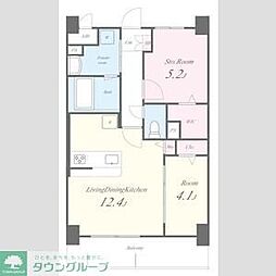 ディセントラフルーリ 2LDKの間取図画像