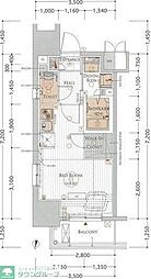 エステムプラザ名古屋丸の内 ワンルームの間取図画像
