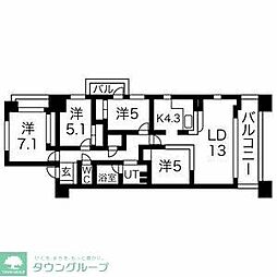 meLiV上前津 2LDKの間取図画像