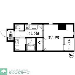 名古屋市営東山線 中村公園駅 徒歩3分の賃貸マンション 5階1Kの間取り