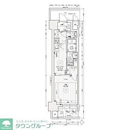 名古屋臨海高速あおなみ線 ささしまライブ駅 徒歩8分の賃貸マンション 12階1DKの間取り