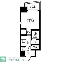 名古屋市営東山線 名古屋駅 徒歩10分の賃貸アパート 2階1Kの間取り