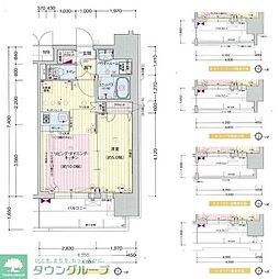 名古屋市営名城線 矢場町駅 徒歩5分の賃貸マンション 5階1LDKの間取り