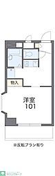 レオパレスエムズ・ベイコート 5階1Kの間取り