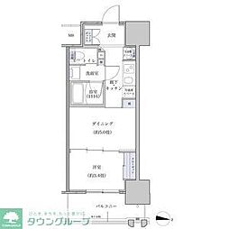 名鉄名古屋本線 山王駅 徒歩6分の賃貸マンション 7階1DKの間取り