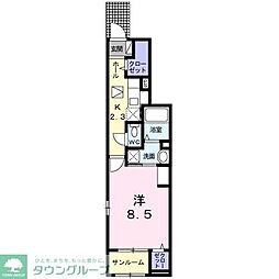 名古屋市営鶴舞線 川名駅 徒歩5分の賃貸アパート 1階1Kの間取り