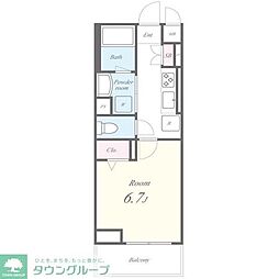 JR東海道本線 尾頭橋駅 徒歩10分の賃貸アパート 3階1Kの間取り