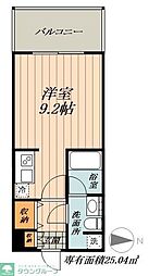 名古屋市営鶴舞線 大須観音駅 徒歩4分の賃貸マンション 5階ワンルームの間取り