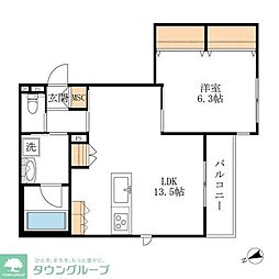 近鉄湯の山線 近鉄四日市駅 徒歩12分の賃貸マンション 4階1LDKの間取り