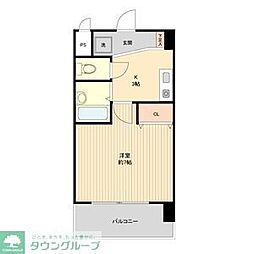 JR東海道本線 金山駅 徒歩3分の賃貸マンション 14階1Kの間取り