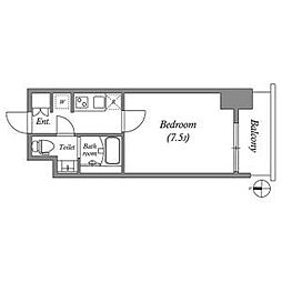 名古屋市営鶴舞線 伏見駅 徒歩8分の賃貸マンション 11階1Kの間取り
