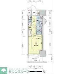 名古屋市営東山線 新栄町駅 徒歩4分の賃貸マンション 3階1Kの間取り