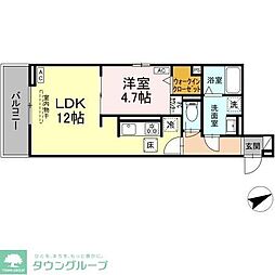 名古屋市営鶴舞線 荒畑駅 徒歩11分の賃貸アパート 1階1LDKの間取り