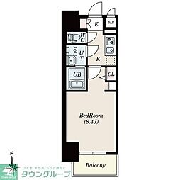 JR東海道本線 尾頭橋駅 徒歩12分の賃貸マンション 2階1Kの間取り