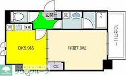 名古屋市営桜通線 吹上駅 徒歩7分の賃貸マンション 7階1DKの間取り