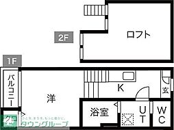 名古屋市営桜通線 御器所駅 徒歩8分の賃貸アパート 1階1Kの間取り