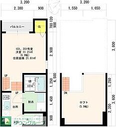 名古屋市営名港線 六番町駅 徒歩10分の賃貸アパート 1階1Kの間取り