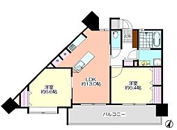 サングレート博多駅南センターステージ 2LDKの間取図画像