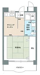 きらら尾道 11階1DKの間取り
