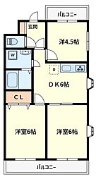 ブランフリーゼ 3階3DKの間取り
