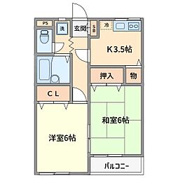 オリンファーム 2Kの間取図画像