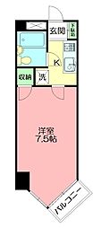 メゾン・ド湘南 1Kの間取図画像